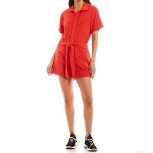 Gianni Bini Elisa Terry Cloth Romper Sz Large